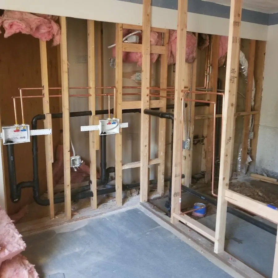 Copper pipe rough-in and plumbing installation in Sturgeon Bay